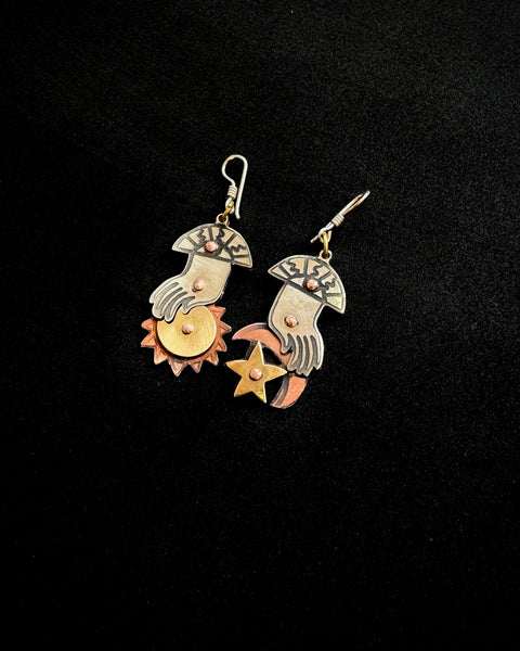 Mini Cosmic Hands Earrings